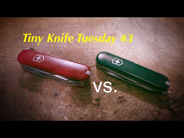 Victorinox Minichamp vs. Rambler Which Tiny SAK Reigns Supreme? Tiny Knife Tuesday #3