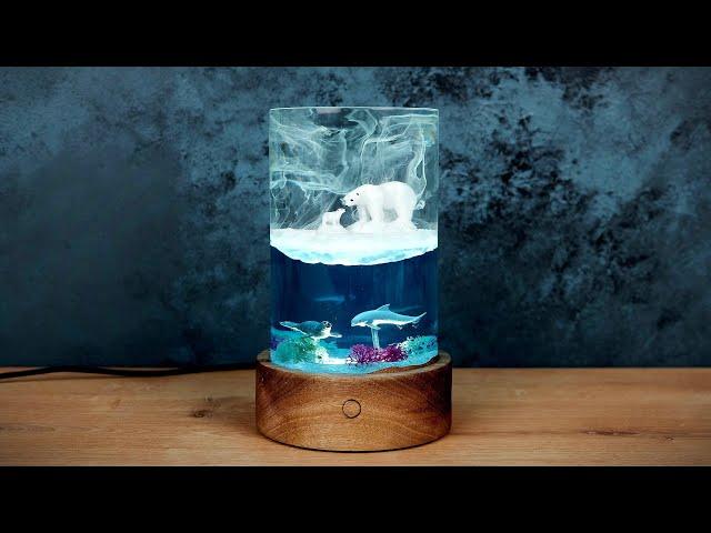 Epoxy Diorama with Arctic Animals | Resin Art