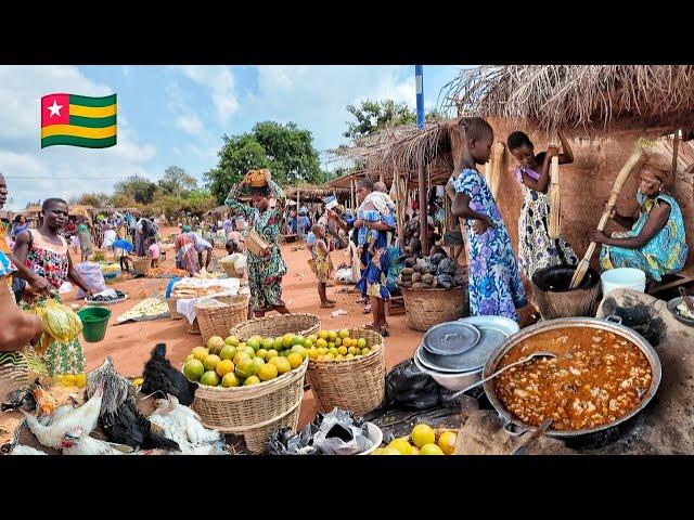 Largest Rural village market day Zafi in Togo west Africa. Cost of living in my African village