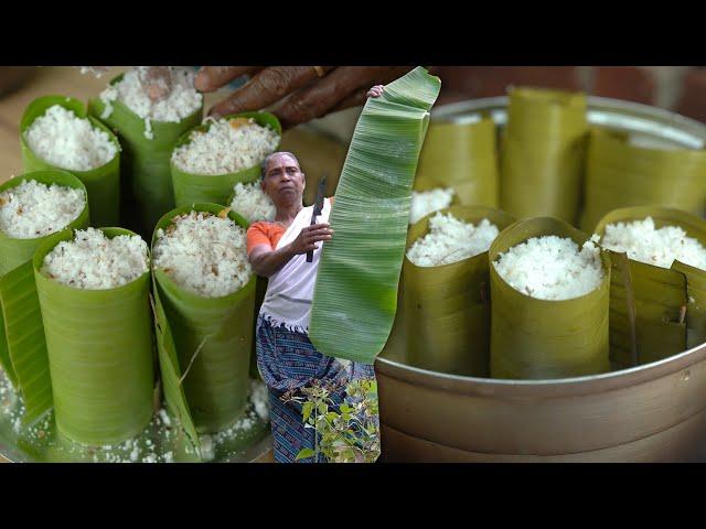 South Indian Banana Leaves Puttu  | Puttu Without Puttu Maker