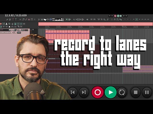 Recording song sections with Fixed Item Lanes - REAPER 7