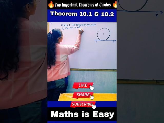 Circle Class 10 Maths | Tangent Theorem | Circle Theorems Class 10 #youtubeshorts #shorts #cbse #fun