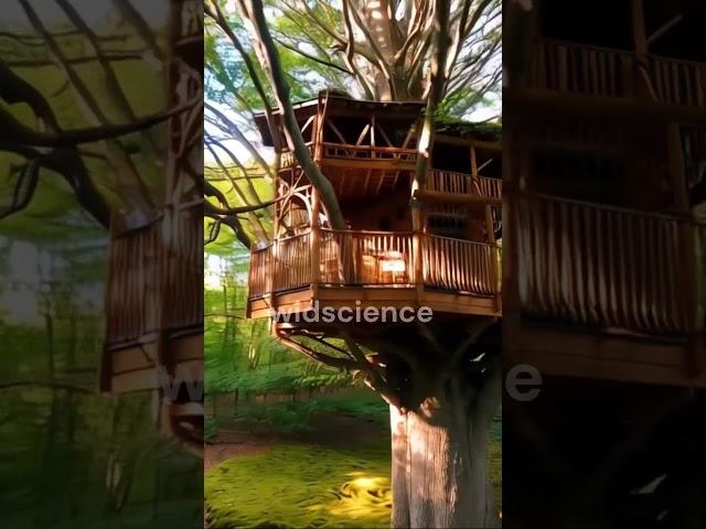 a tree house #nature #greenforest