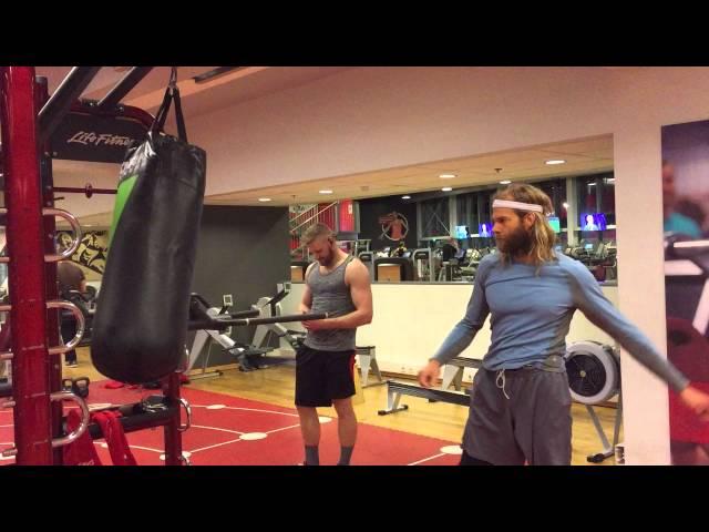 Ryan Muetzel Heavy Bag Kicks at World Class Lauger