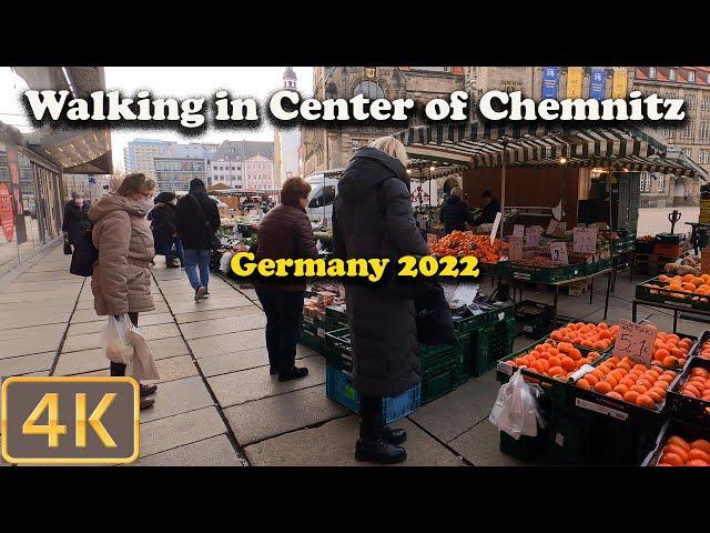 Walking in Centrum of Chemnitz- Germany 2022 