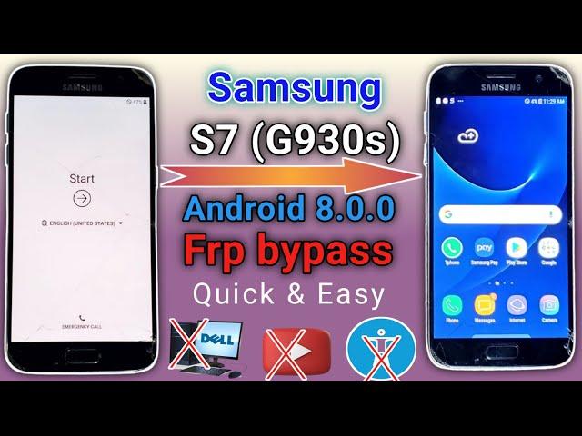 Easy steps! samsung S7/S7 edge frp bypass android 8.0.0 | Samsung G930s google account bypass No  pc