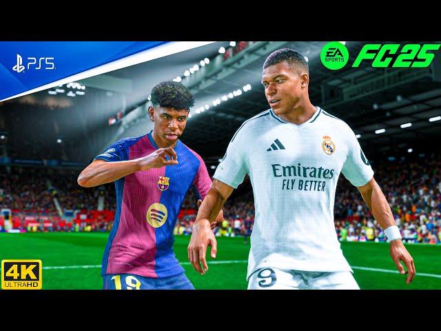 FC 25 - Real Madrid Vs Barcelona - Ft. Mbappe,Yamal | El Clasico | UEFA UCL 24/25 Full Match | 4K