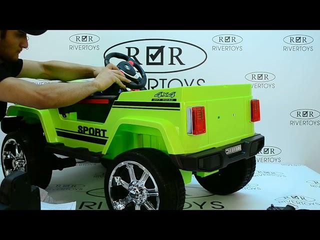 Детский электромобиль Jeep 4х4 (Т008ТТ, RiverToys) сборка