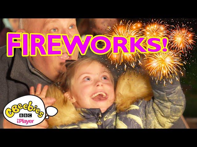 Super Loud Colourful Fireworks! | My First Bonfire Night | CBeebies