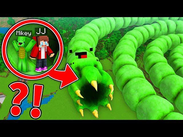 How Mikey and JJ Get Inside Mikey WORM in Minecraft ?  - Maizen