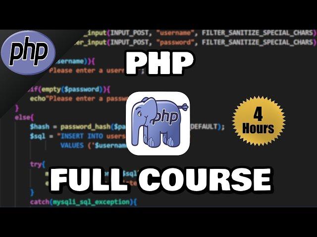 PHP Full Course for non-haters 