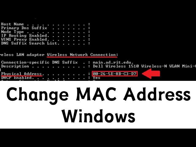 How to Change MAC ADDRESS on Windows 10