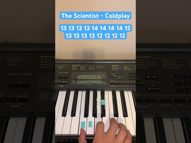 How To Play The Scientist by Coldplay | Easy Piano Tutorial #shorts