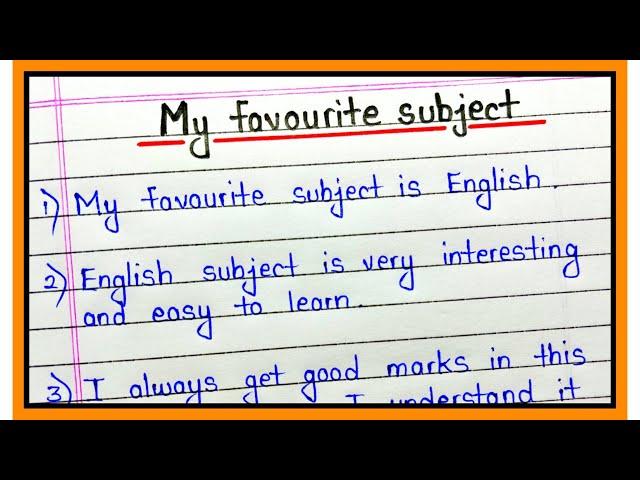 10 lines on my favourite subject in english for students