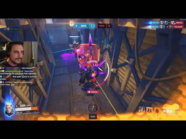 Overwatch 2 Rank 1 Tank Player Yeatle Playing Hazard Aggro Style -OP New Hero-