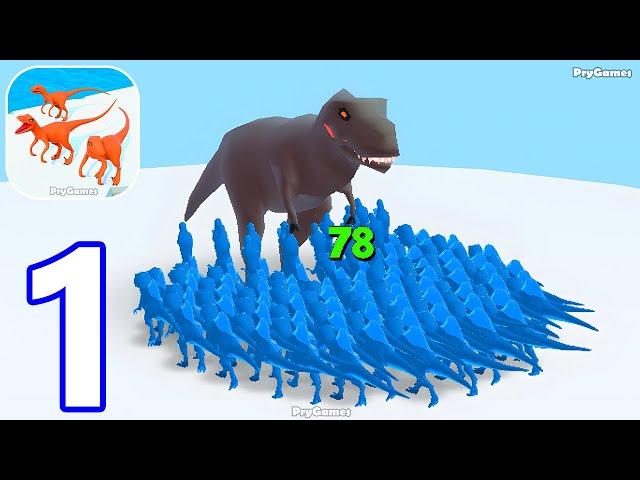 Dino Party - Gameplay Walkthrough Part 1 Dino Run Merge Evolution (Android, iOS)