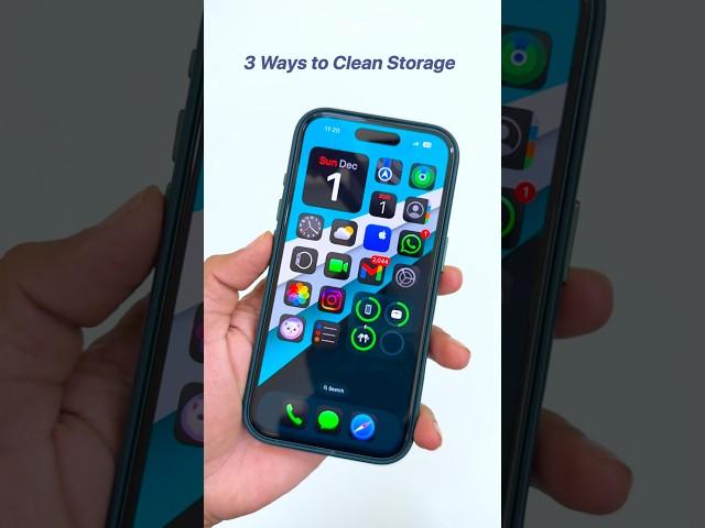 How to clean iPhone Storage | 3 ways to clean iPhone Storage Hindi #shorts #iphone16