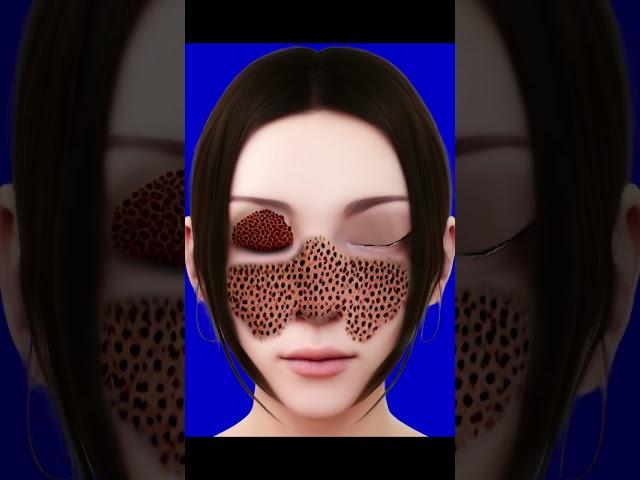 ASMR 여드름 피부 관리 애니메이션 face stone removal skin care - Spa facial makeup #3danimation #cartoon