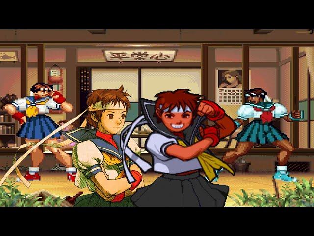 Mugen - Street Fighter - Sakura vs. Dark Sakura