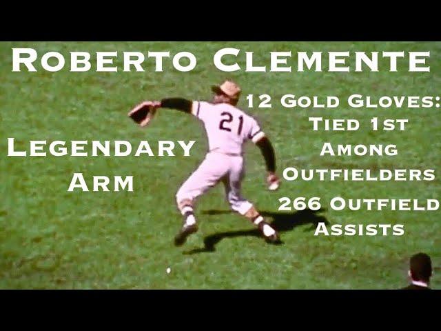 Roberto Clemente Making Unbelievable Throws From the Outfield | Strongest Arm Ever?