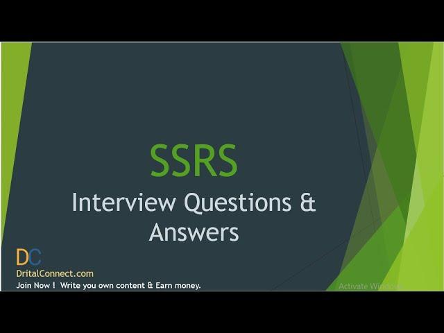 Top 50 SSRS Interview Questions & Answers for 2021