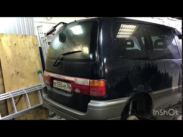 Nissan Serena c23 задняя подвеска. КАМАЗОВСКИЕ отбойники вместо пружин