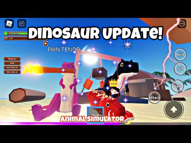 Animal Simulator New Update Dinosaur + (NEW SKIN)  |PART2 Roblox #dinosaur #AnimalSimulator