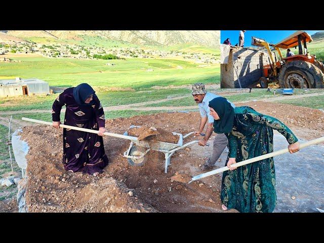 Spreading and raising the soil on the roof of the porch