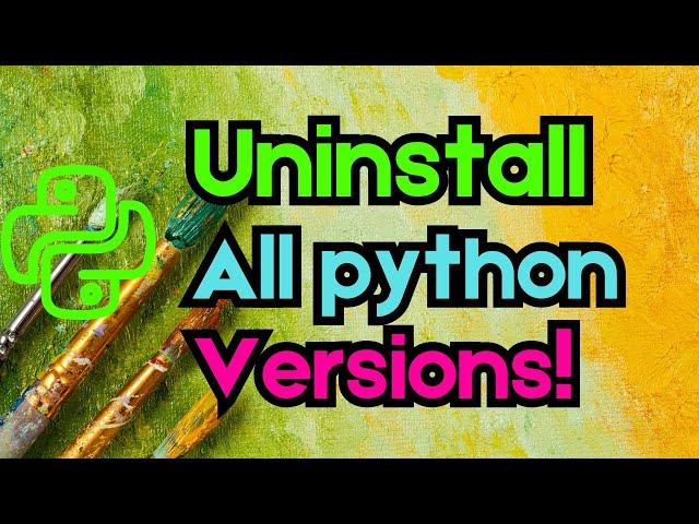 How I Uninstall all python versions form your Mac easily!