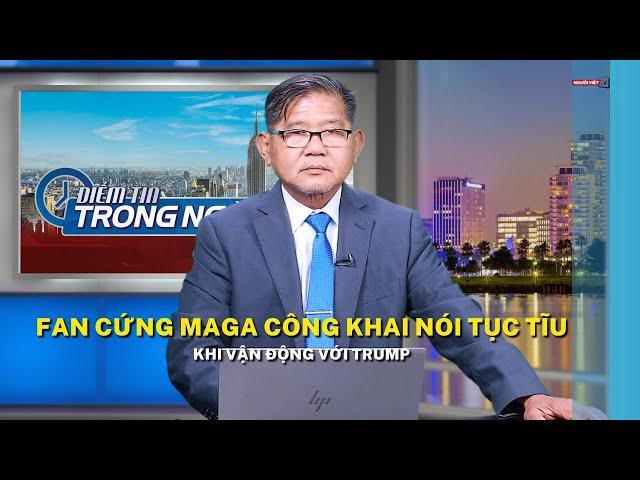 Fan cứng MAGA công khai nói tục tĩu khi vận động với Trump