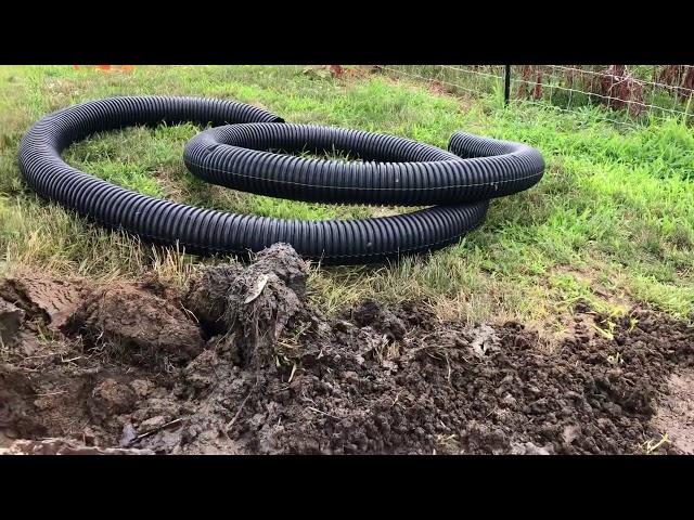 Extending Drain Pipe & Easy Trenching Method By Hand