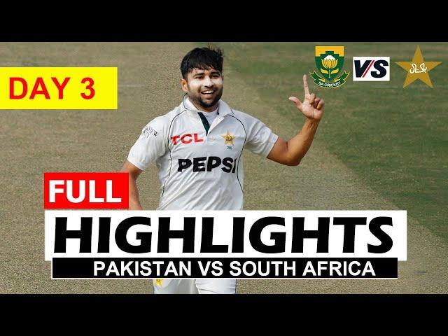 PAKISTAN VS SOUTH AFRICA FULL MATCH HIGHLIGHTS 1ST TEST 2024 DAY 3 | PAK VS SA