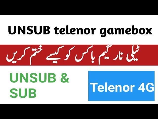 Telenor Gamebox Unsubscribe code || Telenor Gamebox Deactivate || Subscribe and unsub || Get2tell ||