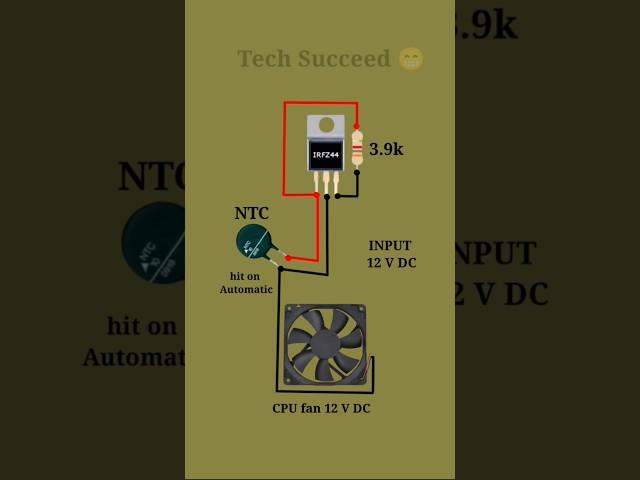 Temperature Sensor Automatic Fan On Connection Diagram Circuit#shorts #vlogs #viralshort #Reel