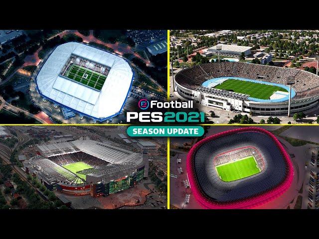  PES 2021 - Amazing Stadiums From Above  Camp Nou, Old Trafford, Allianz, Maracanã | Fujimarupes