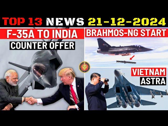 Indian Defence Updates : F-35 Counter Offer,Brahmos-NG Begins,Vietnam Astra MK1 Order,100 K9 Signed