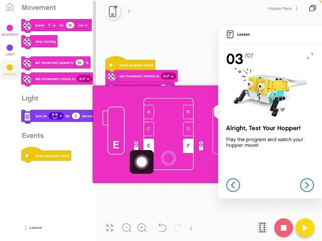 LEGO Spike Prime Hopper Programming Overview