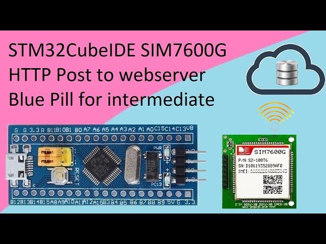 58. STM32CubeIDE HTTP Post to web server. SIM7600 with STM32F103C8T6