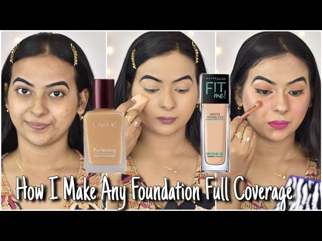 How To Apply Foundation / How I Make Any Foundation Full Coverage/ #makeupfornoobs