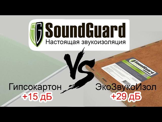 Материалы для звукоизоляции. Сравнение панелей SoundGuard Экозвукоизол с гипсокартоном.