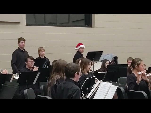 Christmas band concert (middle school kids) part 2 of 3. Рождественский концерт/средняя школа