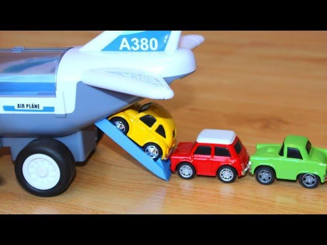 Aircraft transporting car toys Airplanes toys videos for children