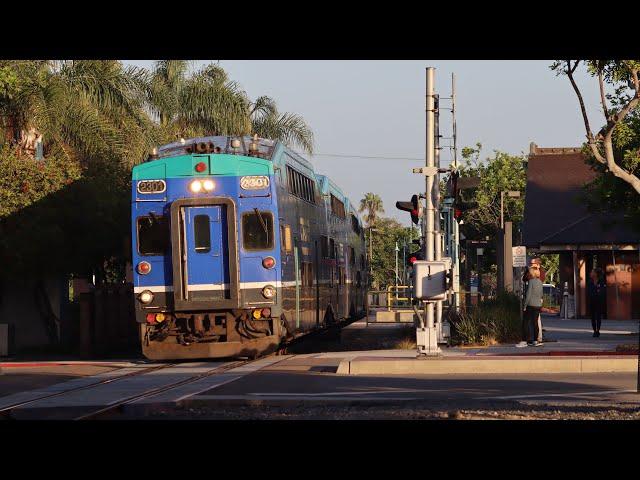 Railfanning Carlsbad Village 10/13/23 Feat. NCTC 2301 New Wrap, Coaster Doubleheader, Amtrak & More!