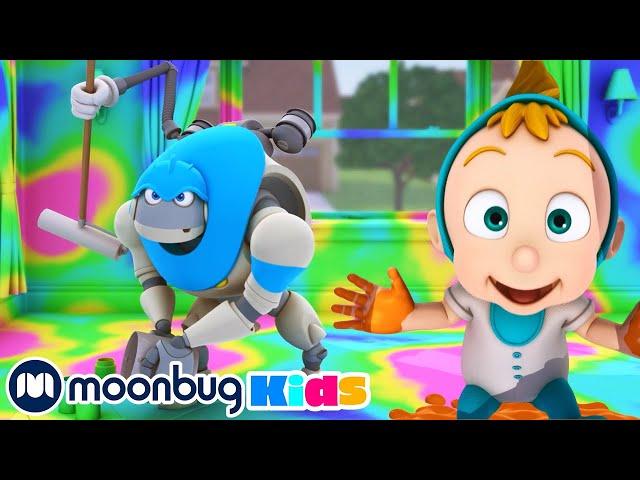 Over The Rainbow - Kids Video Subtitles | @ARPOTheRobot | Cartoons for Kids | Moonbug Literacy