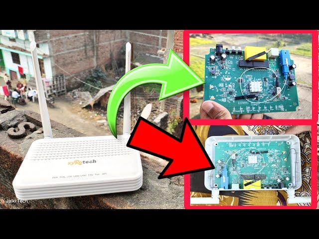 How To Repair Router Red Light Blinking | What Is Inside The Syrotech Router | Disassemble Router