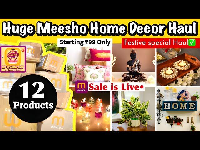 Huge Meesho Home Decor Haul Festive Decor Items Meesho Maha Diwali sale Must buy products start ₹99