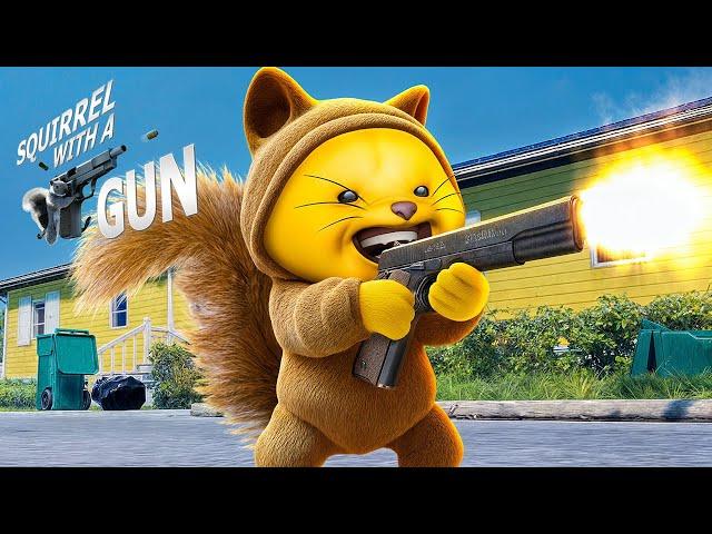 JUSTICE FOR PEANUT..  A SQUIRREL With a GUN!