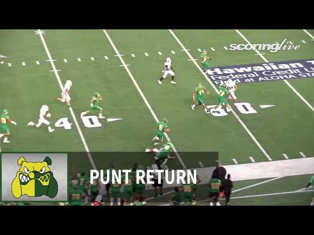 Kalani vs. Kaimuki: Naomas Asuega-Fualaau, 67-yd punt return (Aug. 19, 2017)