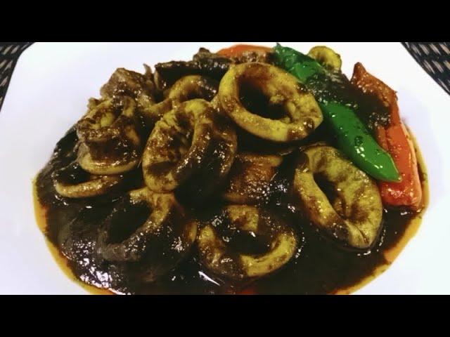 Sotong Masak Hitam | Squids In Black Ink Stew | Mama Yatie