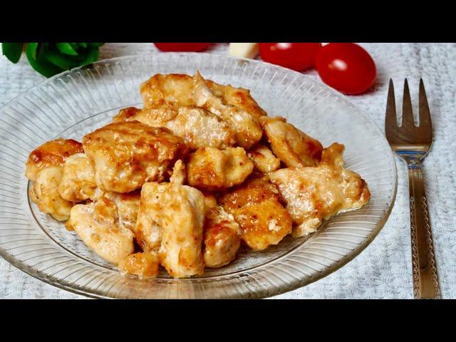 Do you have chicken breast at home? Try the recipe for fried chicken in garlic sauce, very tasty